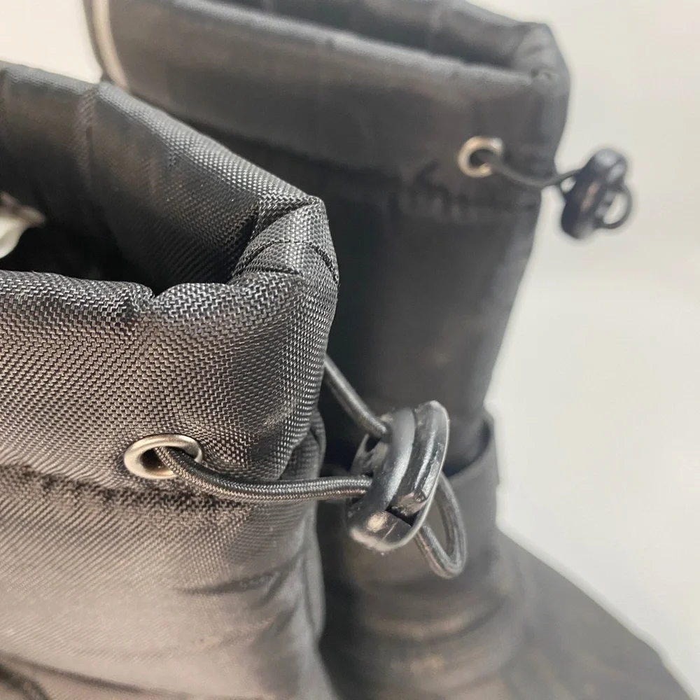 George Adult Winter Boots Size 7 Black Insulated Rubber Soles Slip-Ons Strap